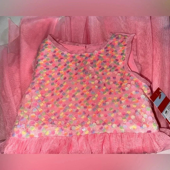 🆕  Cat & Jack Barbie Pink Sleeveless Party Dress 18m - Picture 6 of 11